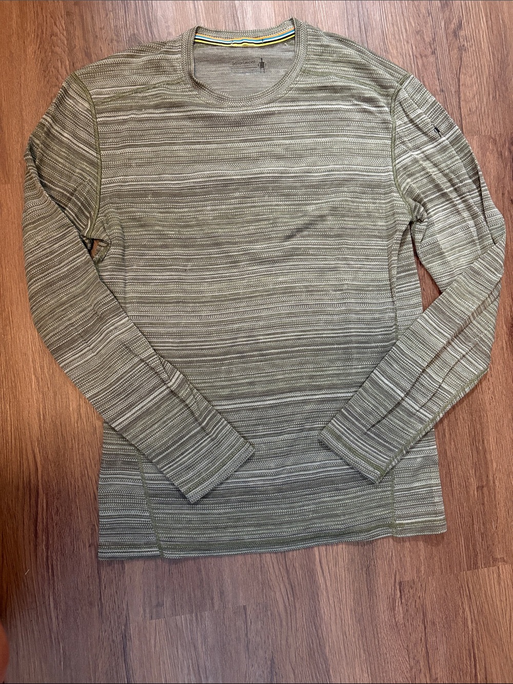 Smartwool Men’s Olive Green Striped Baselayer